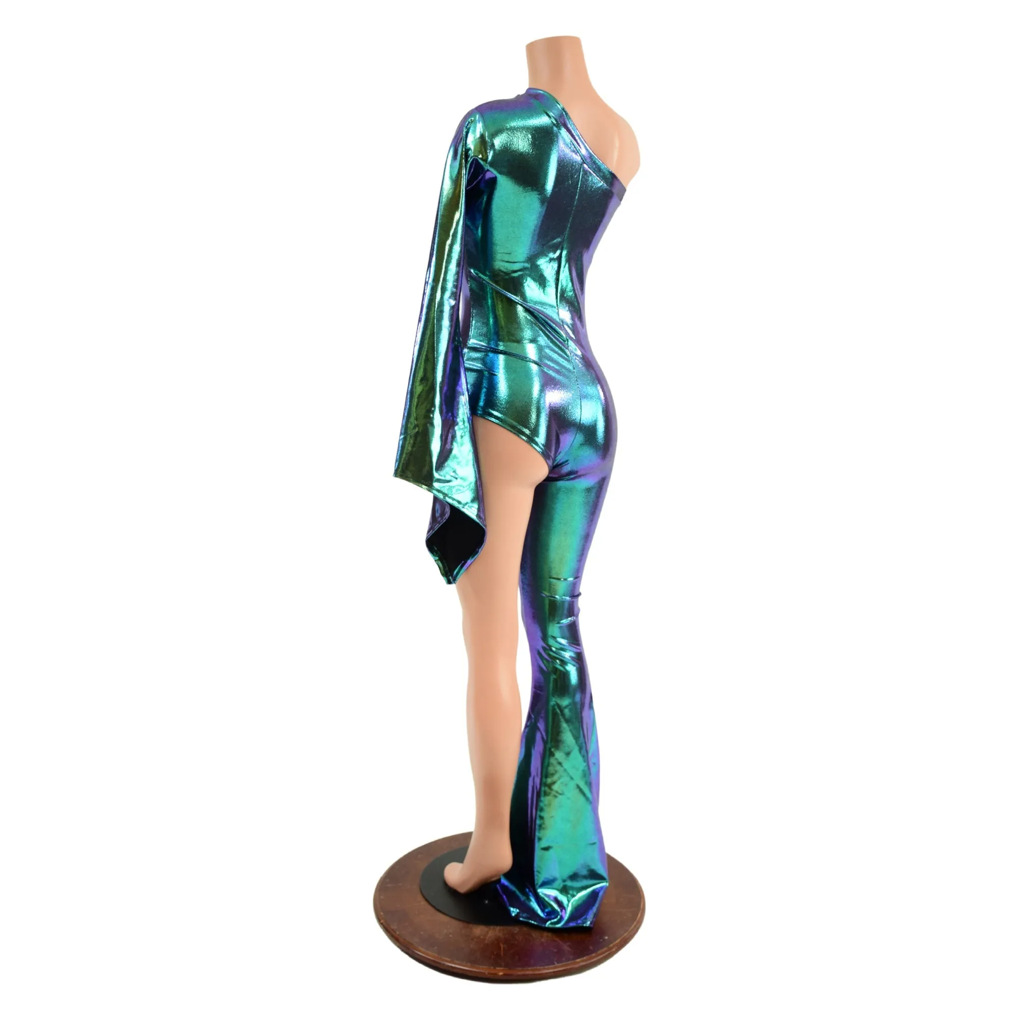 Asymetrical Scarab Holographic Catsuit