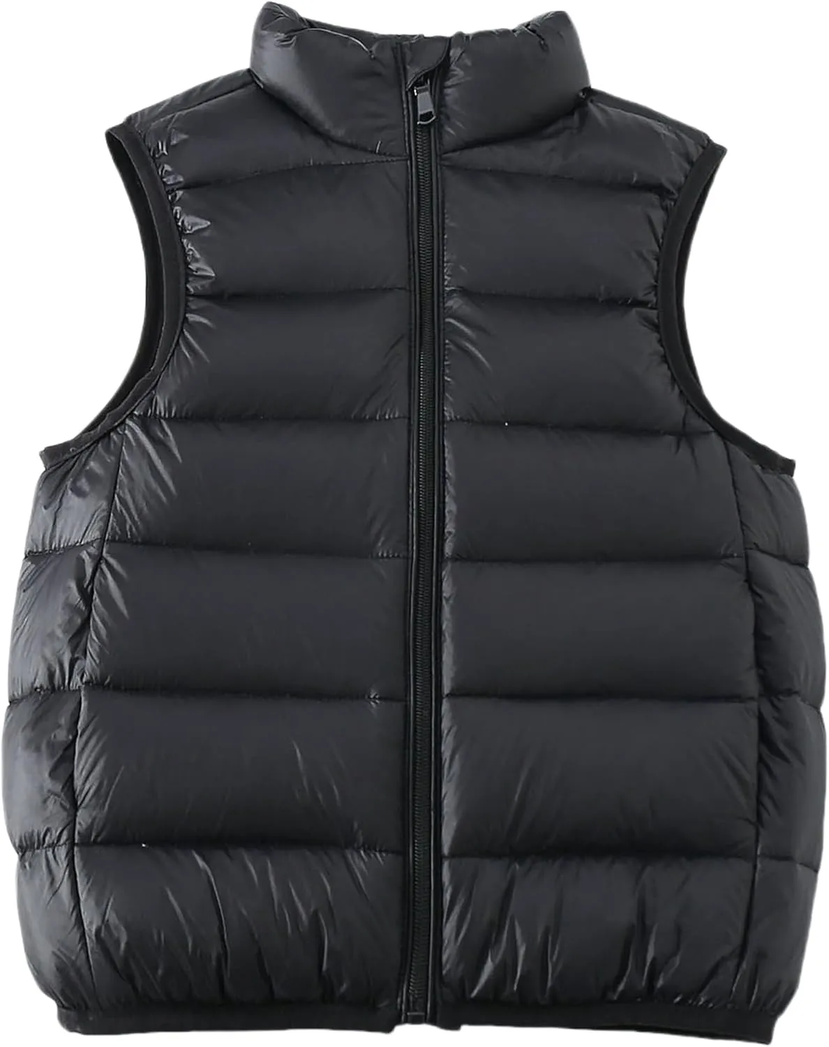 Kids Puffer Down Vest Windproof Lightweight Gilet Waistcoat Padded Jacket Stand Collar Coat