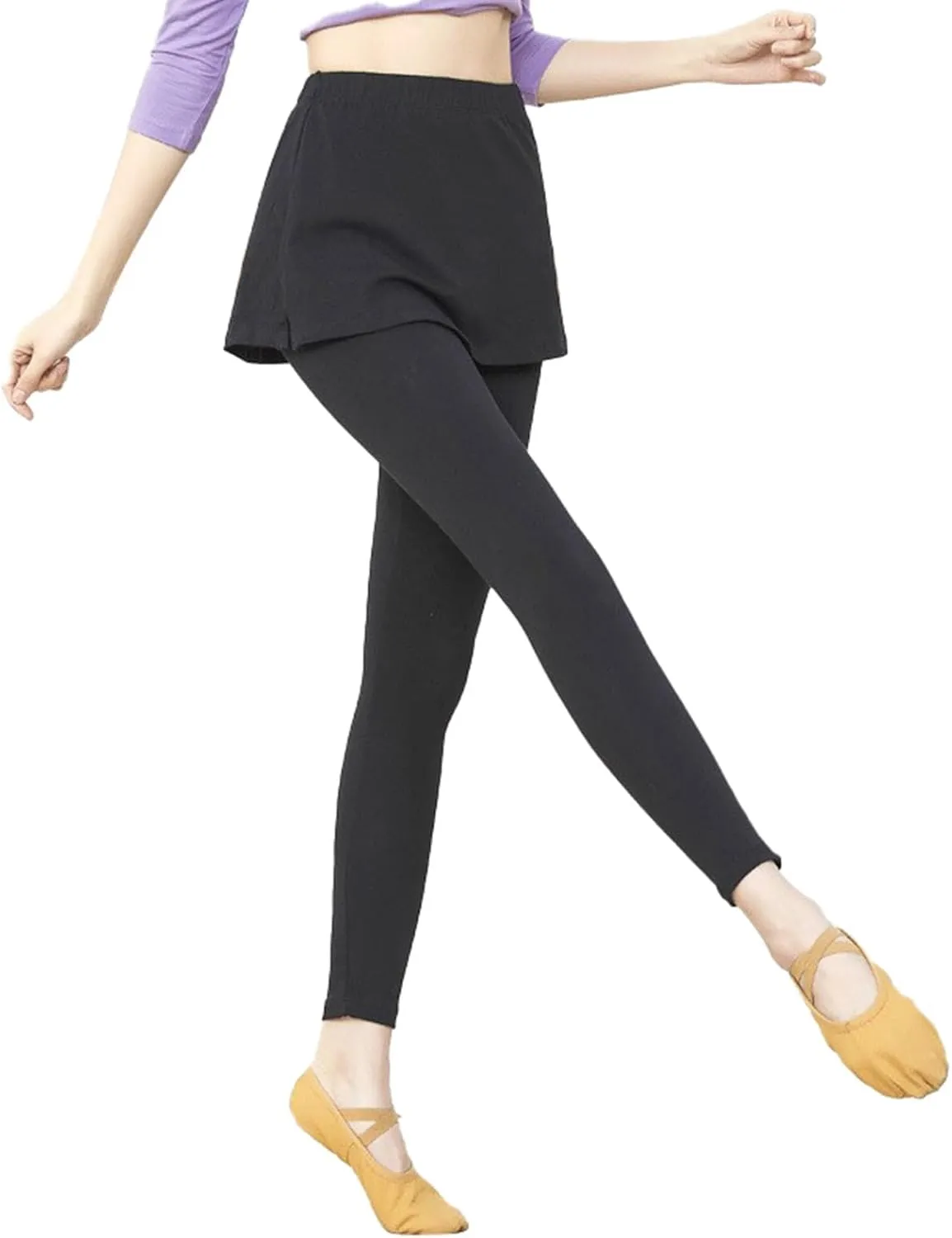 Skirted Legging for Women Tennis Yoga Active Pleated Skort Athletic Ruffle Golf Lightweight Stretch High Waisted Pant