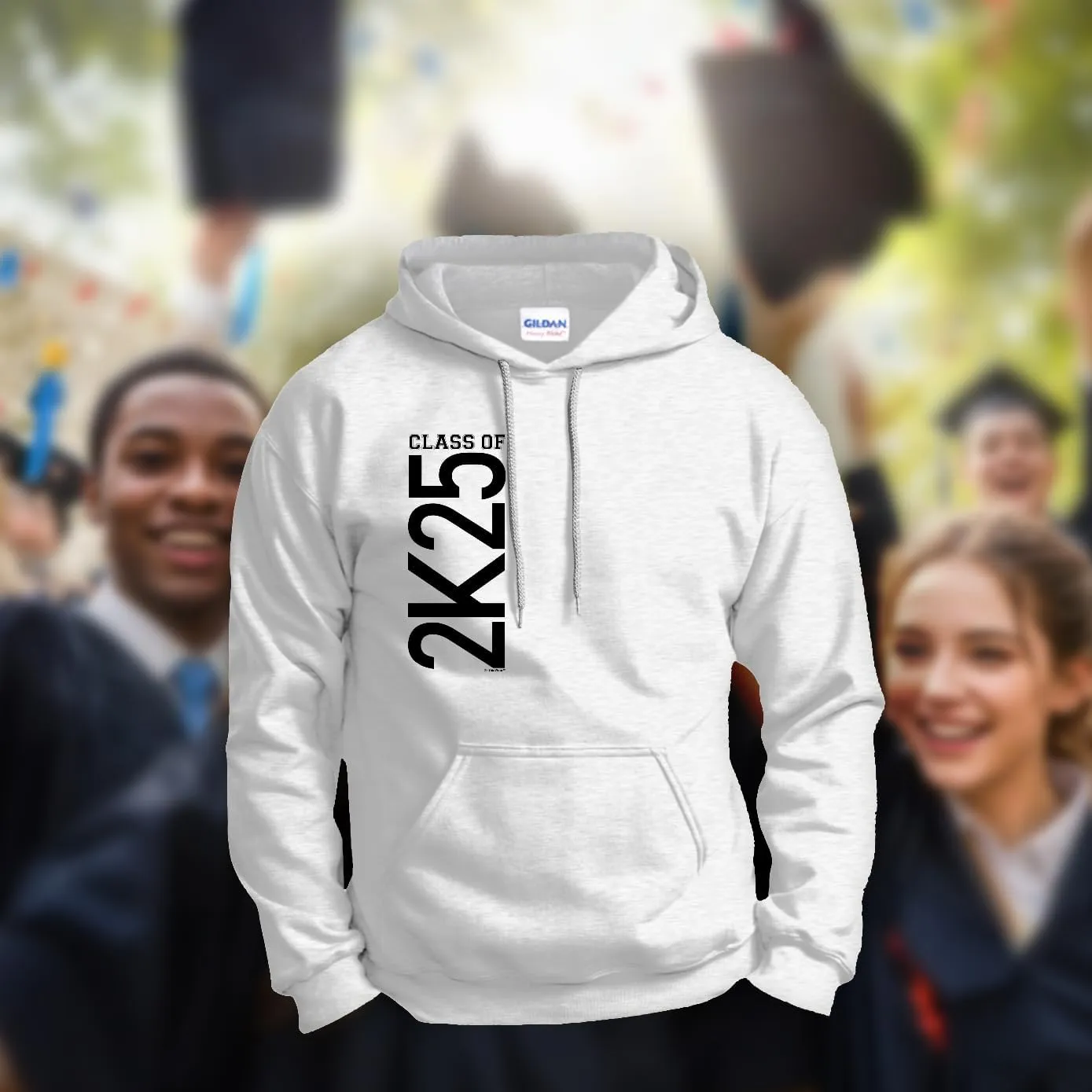 ThisWear 2025 Graduation Class of 2K25 Graduation Long Sleeve Hoodie Sweatshirt