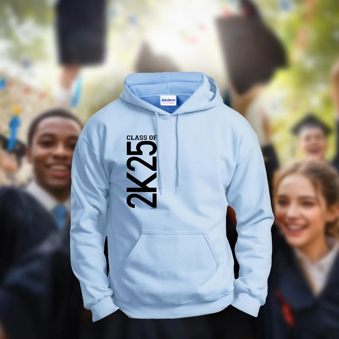 ThisWear 2025 Graduation Class of 2K25 Graduation Long Sleeve Hoodie Sweatshirt