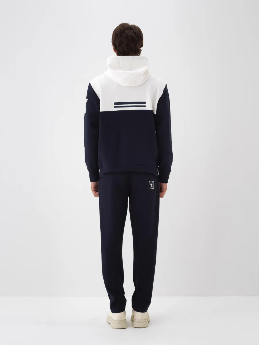 Xint Navy Printed Hoodie